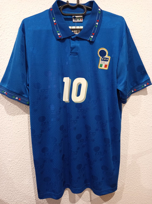 Camiseta Italia Retro 1994 Roberto Baggio #10 Mundial USA 94