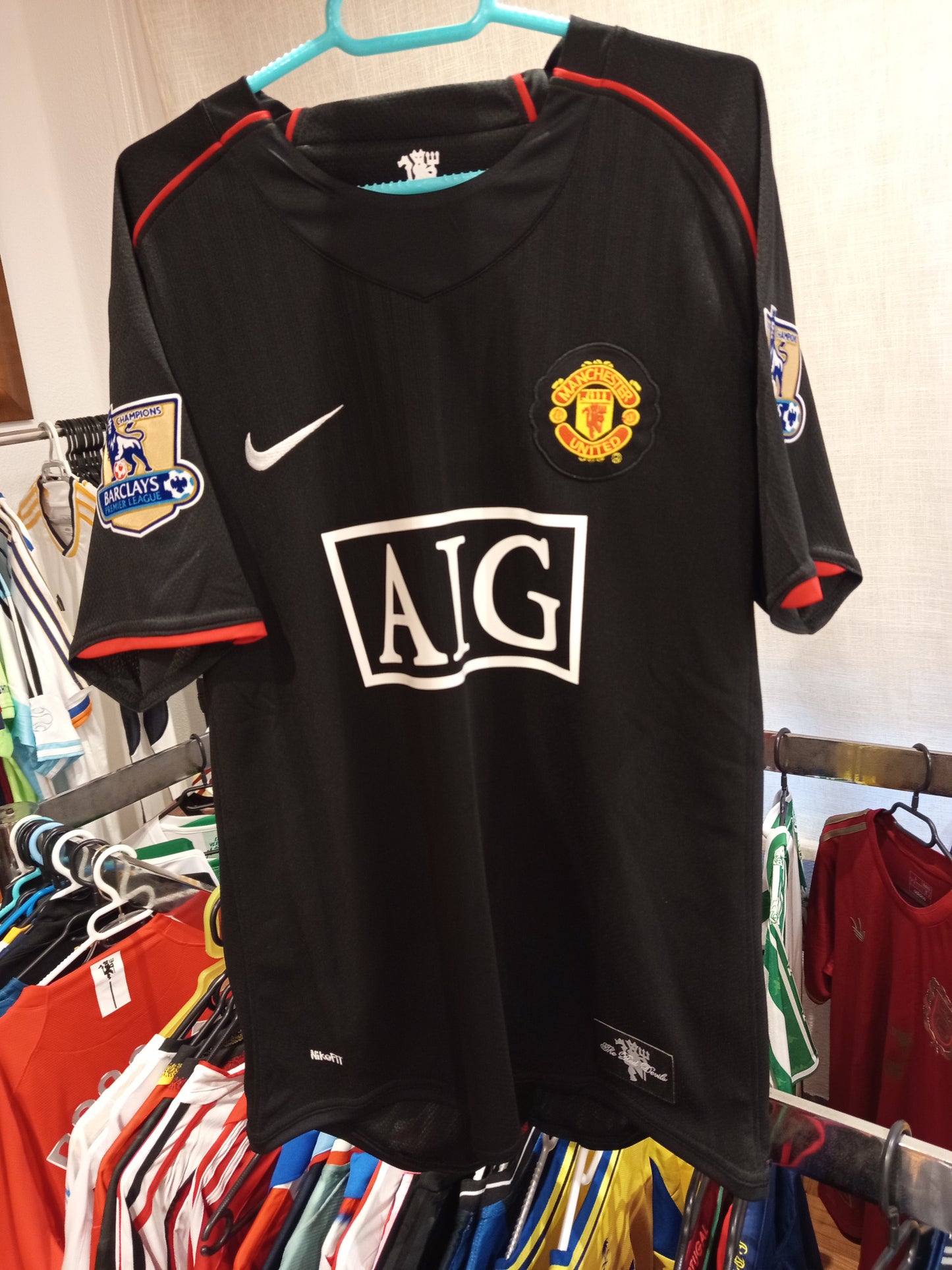 Manchester united 2008 negra #7 Ronaldo